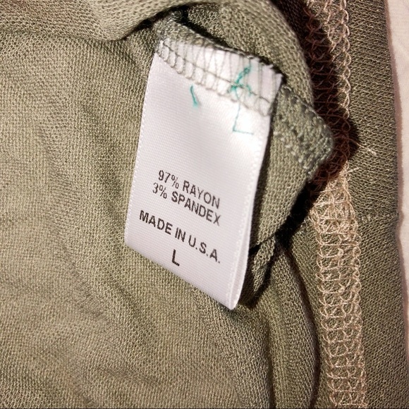Bobeau large military green star top - Picture 5 of 5